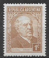 ARGENTINA  1935 -36 SERIE ORDINARIA PERSONAGGI CELEBRI YVERT. 364  MNH XF - Unused Stamps