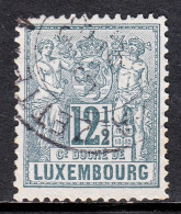 Luxembourg - Scott #53 - Used - Short Perfs LR, Pencil/rev. - SCV $30 - 1882 Allegorie