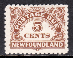 Newfoundland - Scott #J5 - MNH - Gum Bump, Pencil/rev. - SCV $22 - Back Of Book