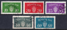 Norway - Scott #O12a//O19a - Short Set - Used - Rnd. Cnr. #O19a - SCV $4.15 - Service