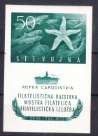 Italy Yugoslavia Trieste Zone B 1952 Seastar And Fish Sassone#3 Mi#Block 2 Mint Never Hinged - Ungebraucht