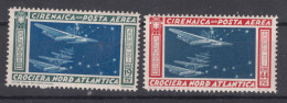 Italy Colonies Cirenaica 1933 Posta Aerea Sassone#18-19 Mint Never Hinged - Cirenaica