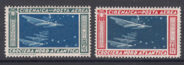 Italy Colonies Cirenaica 1933 Posta Aerea Sassone#18-19 Mint Never Hinged - Cirenaica