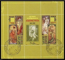 BULGARIA - 2010 - 150 Ans De La Naissance Du Alfonc Mucha - Czech Paintre - Bl Obl. - Blocs-feuillets