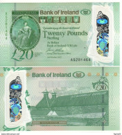 Northern IRELAND  £20  Bank Of Ireland  Polimer 2020 (dated 2nd October 2017)  Hibernia + Old Bushmills Distillery - 20 Pounds