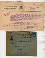 VP21.769 - 1921 - Enveloppe & Lettre - Droguerie Médicinale MARCHAND & LEROY REIMS - AMIENS à BOULOGNE SUR MER Pour ALBI - Drogisterij & Parfum