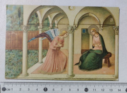 I122437 Cartolina Religiosa Illustrata BEATO ANGELICO - Annunziazione - Virgen Mary & Madonnas