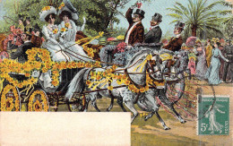 TRANSPORTS - Carrosse - Chevaux - Fleurs - Chapeaux - Robes - Carte Postale Ancienne - Autres & Non Classés