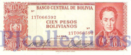 BOLIVIA 100 BOLIVANOS 1962 PICK 164A UNC - Bolivie