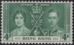 Hong Kong 1937 MH Sc 151 4c KGVI Coronation Variety - Nuevos