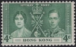 Hong Kong 1937 MH Sc 151 4c KGVI Coronation Variety - Nuevos