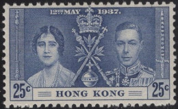 Hong Kong 1937 MH Sc 153 25c KGVI Coronation - Nuevos