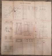 1893 Vers AVRANCHES (50) PONT De La BICTERIE Sur La SEE Grand Plan Technique - Arbeitsbeschaffung