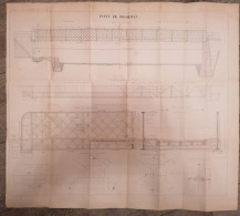 1893 BROMMAT (12) PONT De BROMMAT Grand Plan Technique - Public Works