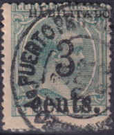 1899-672 CUBA US OCCUPATION 1899 3c S 2ml 5º ISSUE PUERTO PRINCIPE SMAL “3” DANGEROUS PHILATELIC FORGUERY FALSO. - Used Stamps