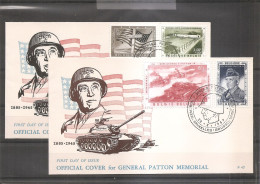 Belgique - Patton ( 2 FDC De 1957 - Cote COB : 45 Euros ) ) - 1951-1960