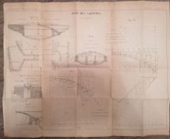 1893 LANDINHAC (15) PONT Des CAZOTTES Grand Plan Technique - Travaux Publics