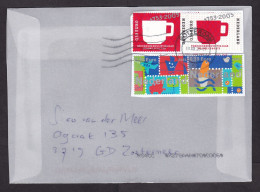 Netherlands: Cover, 2023, 4 Stamps, Coffee Cup, Symbol (traces Of Use) - Covers & Documents