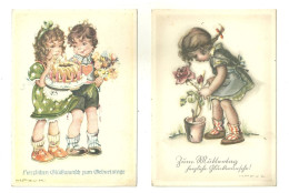 Lot 4 Cartes Enfants Illustrateur Kunstler Peyk Geburtstag Muttertag - Peyk, Hilla