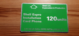 Phonecard United Kingdom 128A Shell Expro - Boorplatformen