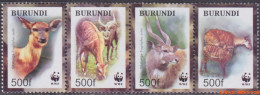Burundi 2004 - Mi:1867/1870, Yv:1078/1081, Stamp - XX - Wwf Swamp Antelope - Used Stamps