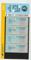 6200 PLAQUETTE DE 4 VIGNETTES D ' AFFRANCHISSEMENT PNU - 1985 « Carrier » Paper