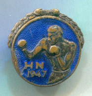 Boxing Box Boxe Pugilato - 1947 European Amateur Boxing Championships, Enamel, Vintage Pin, Badge, Abzeichen - Boxen