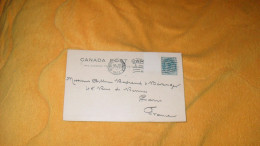 CARTE POSTALE ANCIENNE DE 1903../ CACHETS MONTREAL CANADA POUR PARIS..+ TIMBRE ENTIER ELISABETH ONE CENT - 1903-1954 Kings