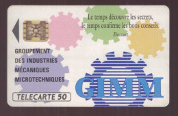 Télécarte GIMM Groupement Industries Mécaniques Microtechniques 1990 Tirage 1000ex 50U - Phonecards: Private Use
