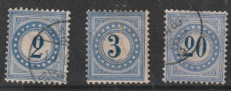 SUIZA TAXES 1878 - YV 2 - 3 - 6 - Steuermarken