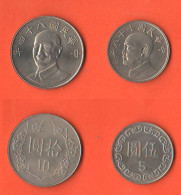 Taiwan Cina 50 + 10 Dollars Chiang Kay -Sek Date Not Classified Nickel Coin - Taiwan