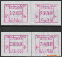 België 2000 - Mi:autom 43, Yv:TD 51, OBP:ATM 103 Set, Machine Stamp - XX - Philabourse 2000 - Mint
