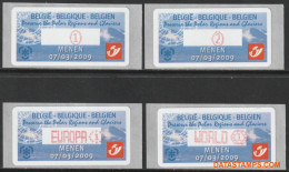België 2009 - Mi:Autom 66, Yv:TD 74, OBP:ATM 123 Set, Machine Stamp - XX - Preserve The Polar Regions And Glaciers Thin - Neufs