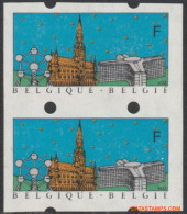België 1990 - OBP:ATM 80 SH/VL - BV, Machine Stamp - XX - Belgica 90 Blank Vignette / Coherent - Neufs