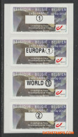 België 2012 - Mi:Autom 81, Yv:TD 89, OBP:ATM 138 Set, Machine Stamp - XX - - Mint