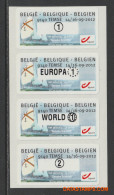 België 2012 - Mi:Autom 82, Yv:TD 90, OBP:ATM 139 Set, Machine Stamp - XX - - Mint