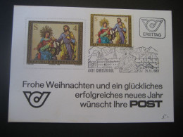 Österreich- Christkindl 25.11.1983, FDC Beleg ÖPT Karte - Covers & Documents