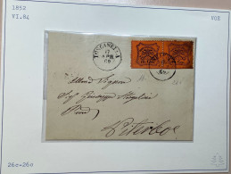 Stato Pontificio Sa.26c SPL ! (EX PROVERA) TOSCANELLA 1869 Lettera (A.Diena Lettre Pontifical States Cover - Kirchenstaaten