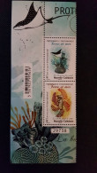 Caledonia 2022 Caledonie Environmental Protection GECKO Reptile Barrier Reef 2v Mnh Se Tenant  PAIRE VERT NUMBER - Neufs