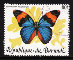 BURUNDI — SCOTT 654D — 1989 SURCHARGED BUTTERFLY — USED — RARE - Gebruikt