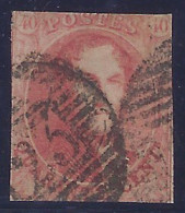 BELGICA 1858 - Yvert #12 - VFU - 1849-1865 Medaillen (Sonstige)