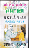 CHINA CHINE 2022 武汉核酸检测卡 Wuhan Nucleic Acid Detection Card 5.4 X 9.0 CM - 2 - Other & Unclassified