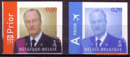 België 2005 - Mi:3464/3465, Yv:3401/3402, OBP:3416/3417, Stamp - □ - King Albert II With Uniform - 2001-…