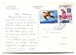 RC 24763 SAINT MARIN 1960 CROISIERE AMORA CARTE PUBLICITAIRE - GARDE D'HONNEUR - POUR TULLINS ISERE FRANCE - Brieven En Documenten