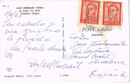 49304. Postal Aerea USHUAIA (Argentina) 1963. Base Gonzalez Videla, Antartina Chilena - Brieven En Documenten