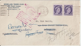 CANADA - 1957 - ENVELOPPE De MONTREAL (QUEBEC) => CHICAGO => RETOUR (RETURN TO SENDER) - Storia Postale