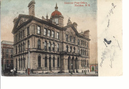 17982) Canada NS Halifax General Post Office Postmark Cancel  Undivided Back See Back - Halifax