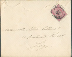 N°46 - 10c. Obl. Sc DALHEM Sur Enveloppe Du 4 Juin 1889 Vers Liège - 20847 - 1884-1891 Leopold II