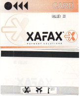 BELGIUM - PAPER MAGNETIC CARD - XAFAX - VALUE 20 - Te Identificeren