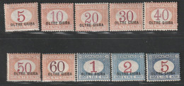 OUTRE DJOUBA - Timbres Taxe : N°1/10 * (1925) - Oltre Giuba